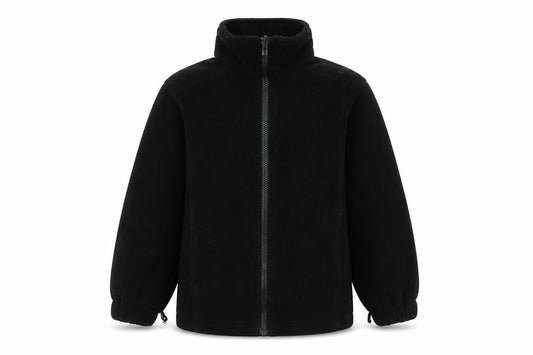 Keswick Boys Black Mock Neck Polyester Full Zip Jumper Size M Zip