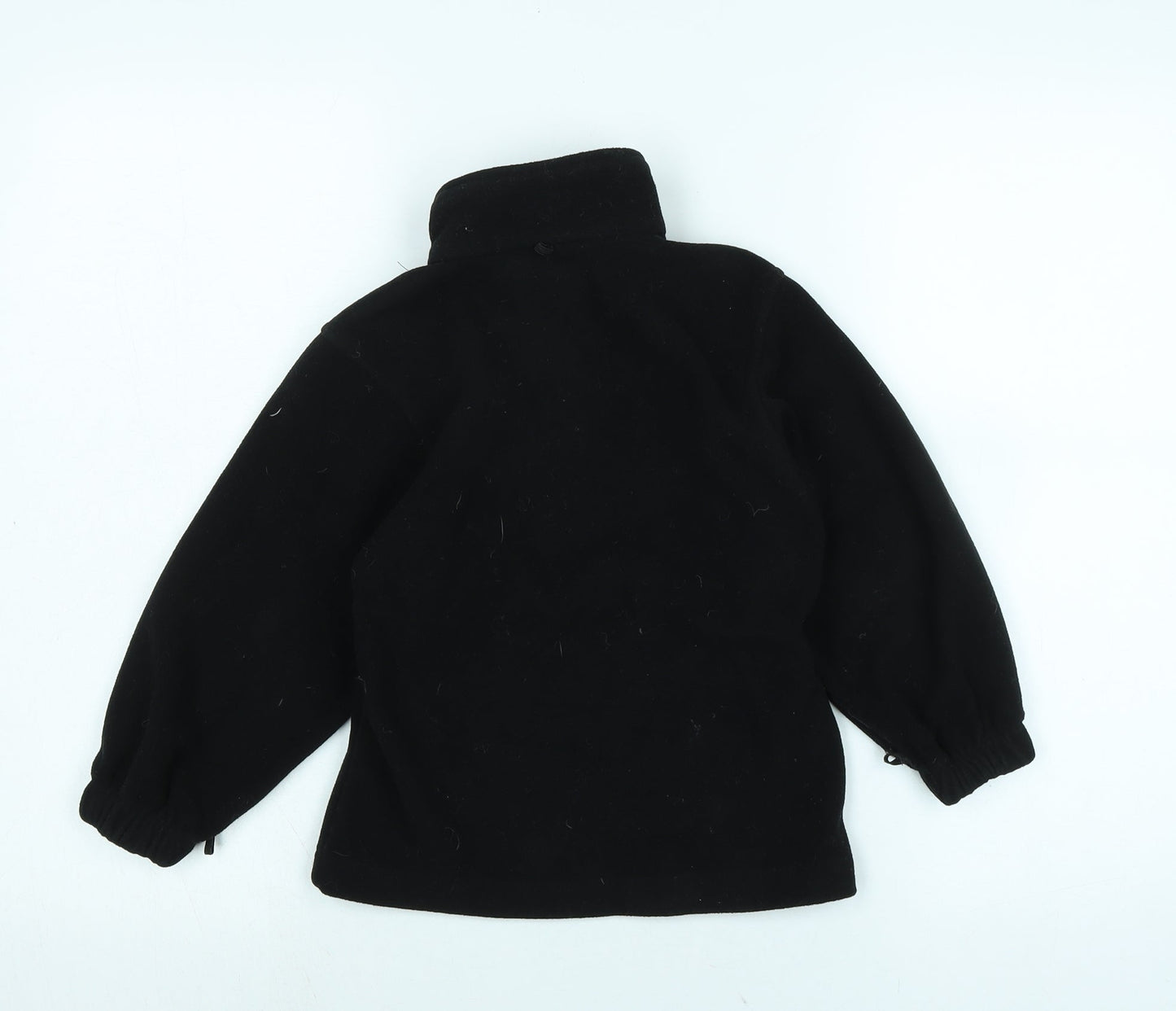 Keswick Boys Black Mock Neck Polyester Full Zip Jumper Size M Zip