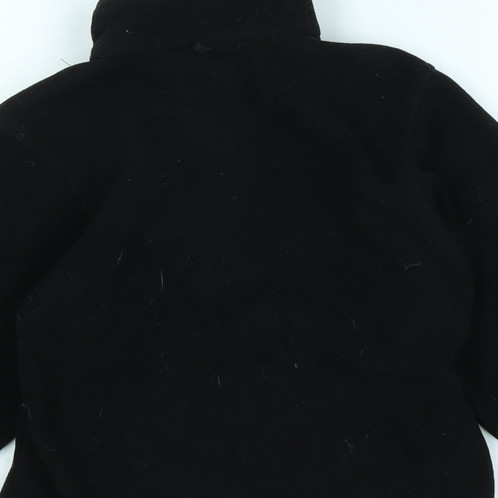 Keswick Boys Black Mock Neck Polyester Full Zip Jumper Size M Zip