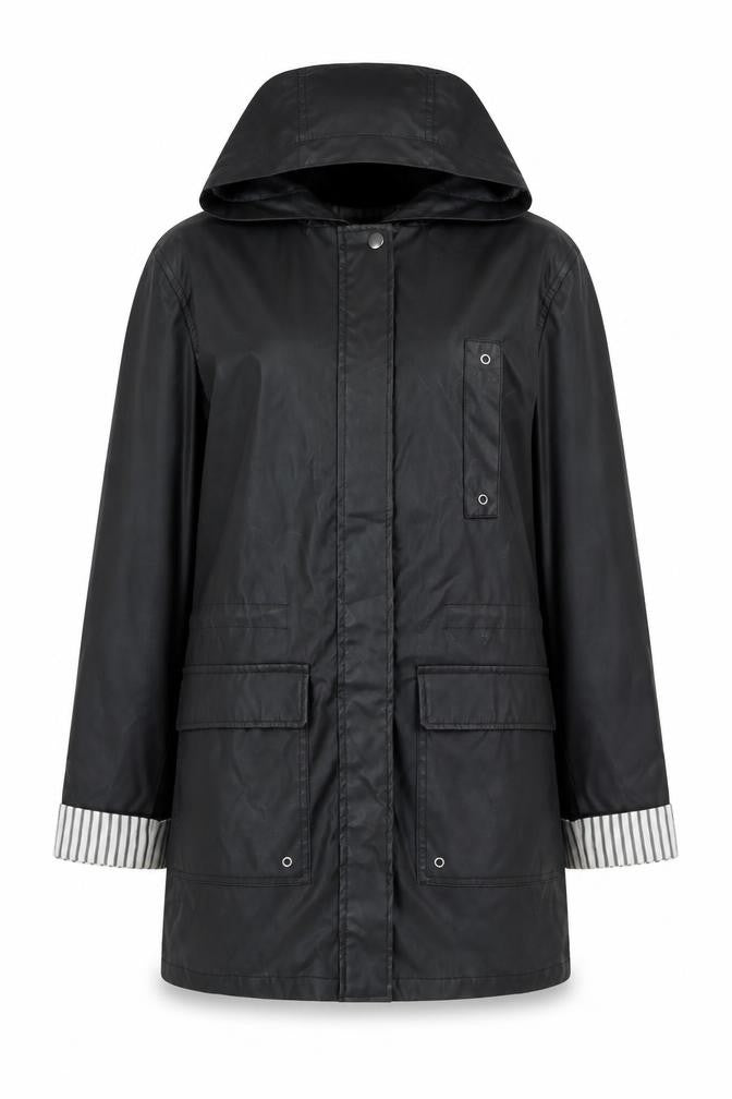 Womens UK Size 10 New Look Black Rain Coat