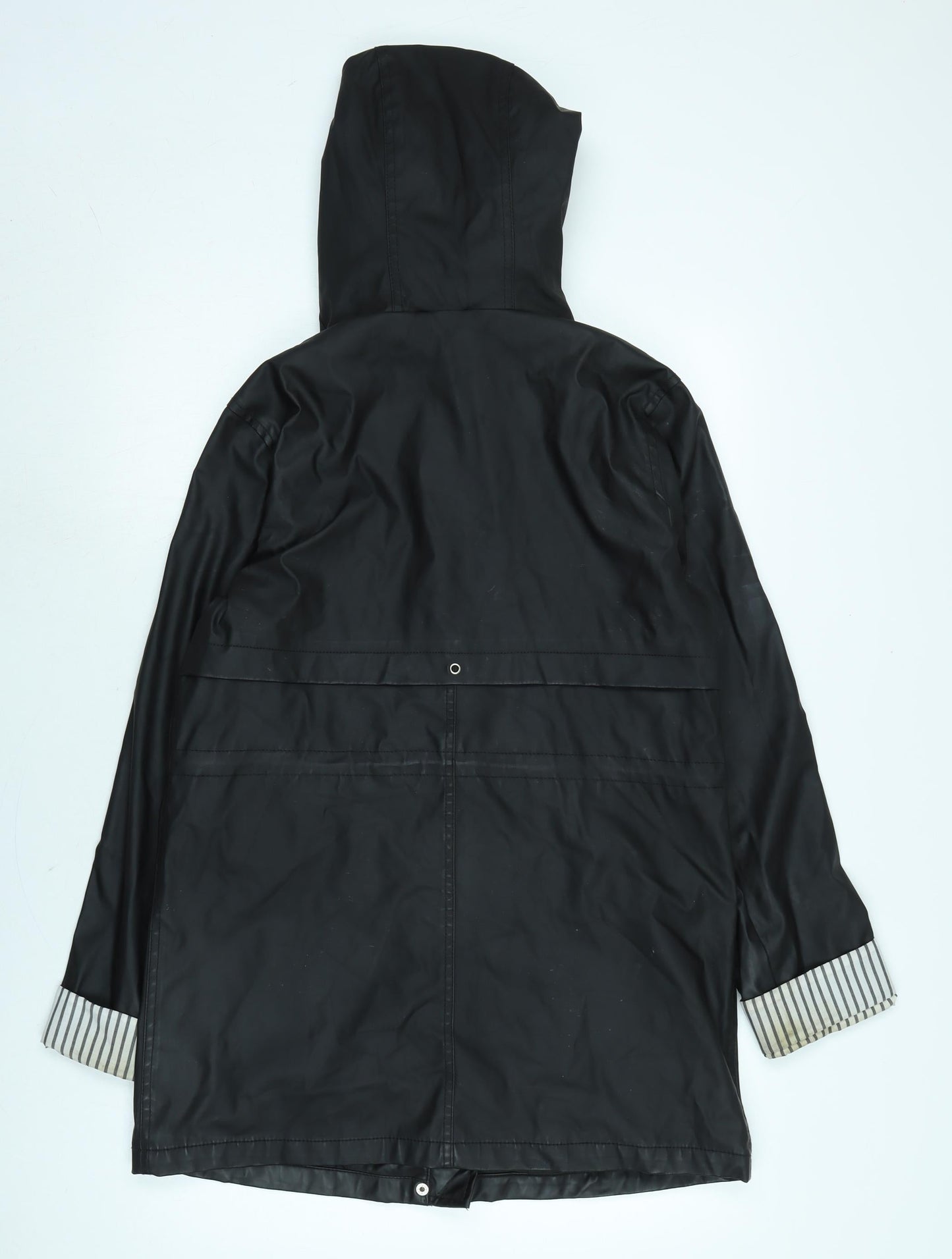 Womens UK Size 10 New Look Black Rain Coat