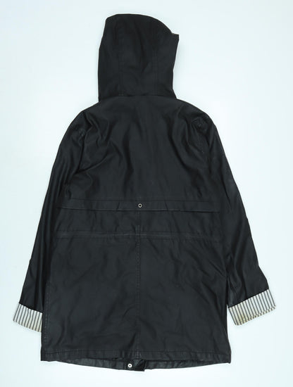 Womens UK Size 10 New Look Black Rain Coat