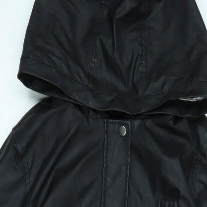 Womens UK Size 10 New Look Black Rain Coat