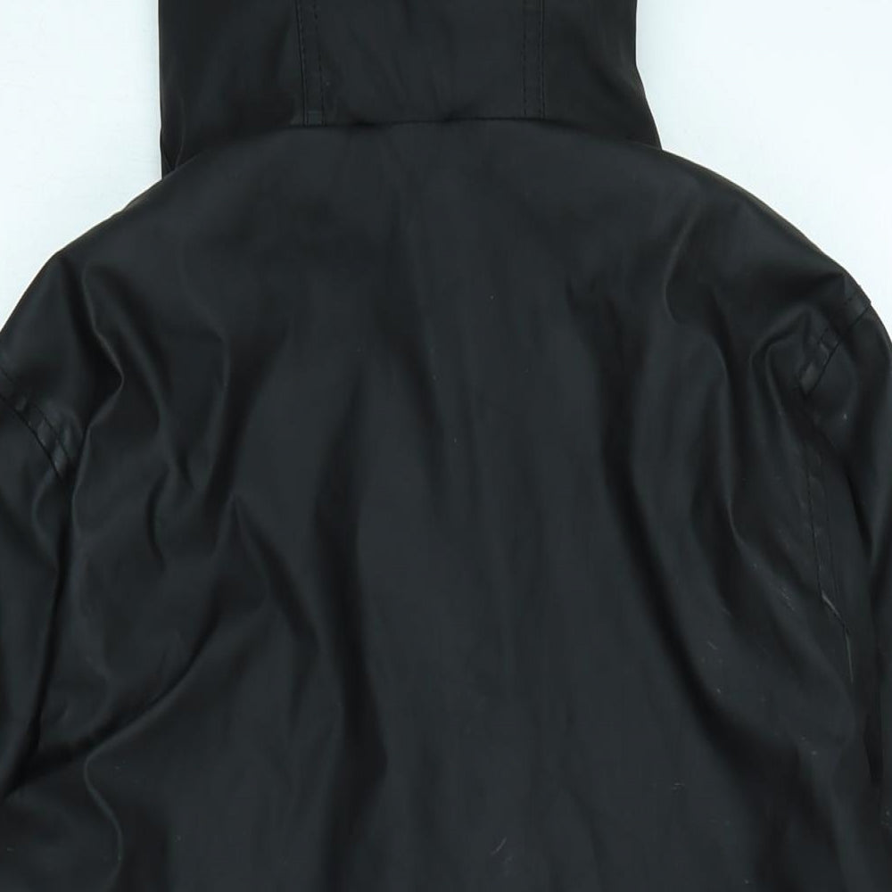 Womens UK Size 10 New Look Black Rain Coat