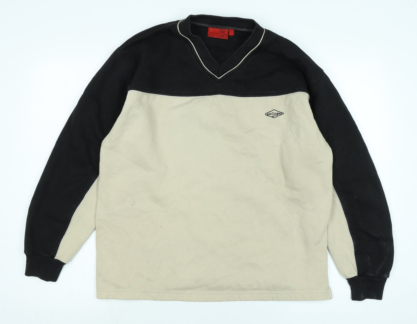 Mens UK Size M Lee Cooper Beige Pullover Sweatshirt