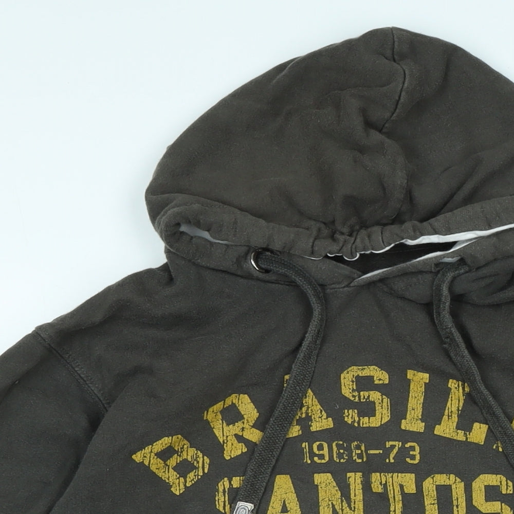 Deluxe Laundry Mens Grey Cotton Pullover Hoodie Size M