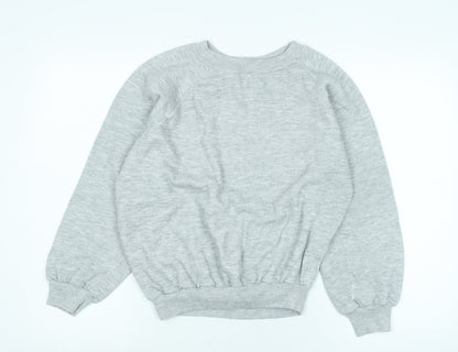 World famous Mens Grey Cotton Pullover Sweatshirt Size M - World famous