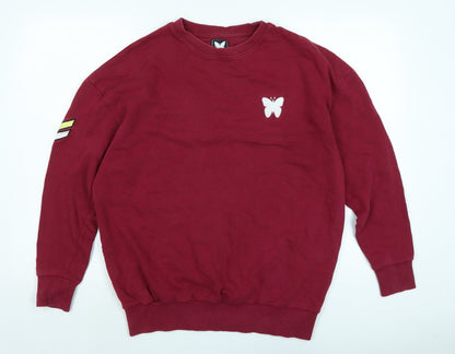 Good For Nothing Womens Red Cotton Pullover Sweatshirt Size S - Good for Nothing