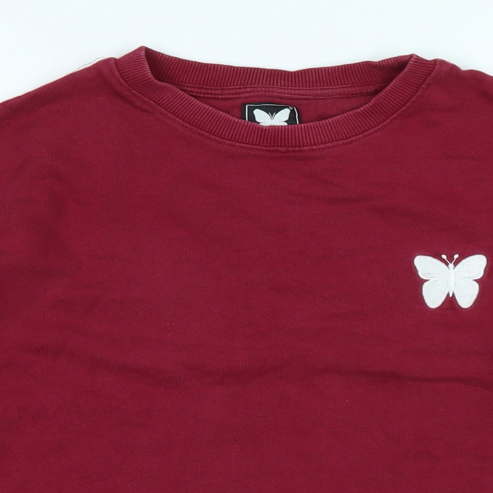 Good For Nothing Womens Red Cotton Pullover Sweatshirt Size S - Good for Nothing