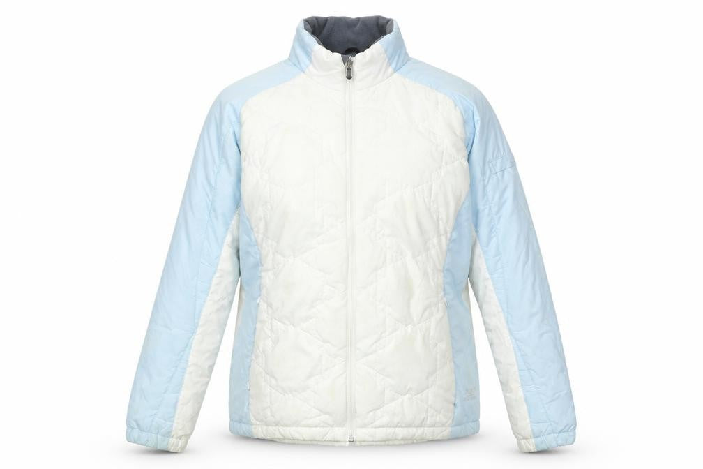 Front view of Helly Hanson women’s white puffer jacket jacket, size M, zip - helly hanson