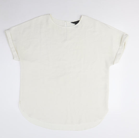 Womens UK Size M New Look Ivory Basic Blouse