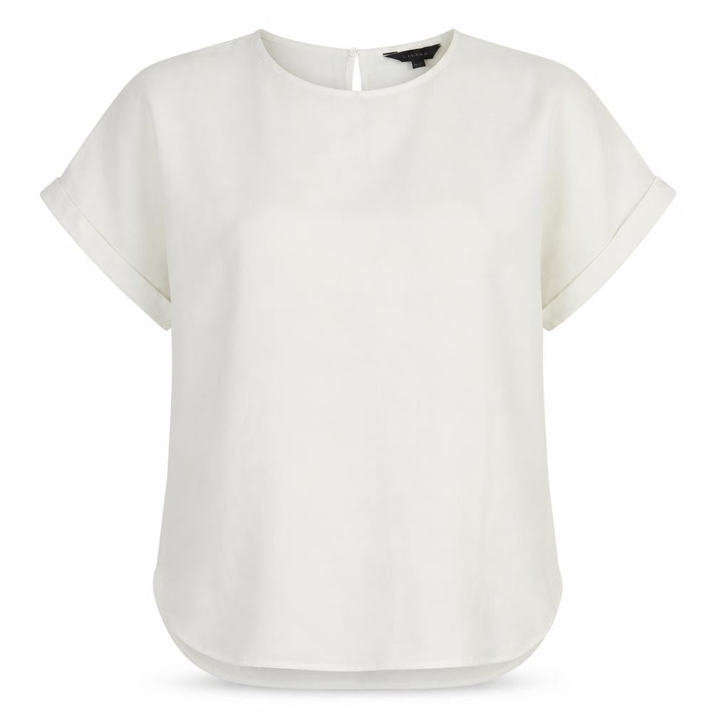 Womens UK Size M New Look Ivory Basic Blouse