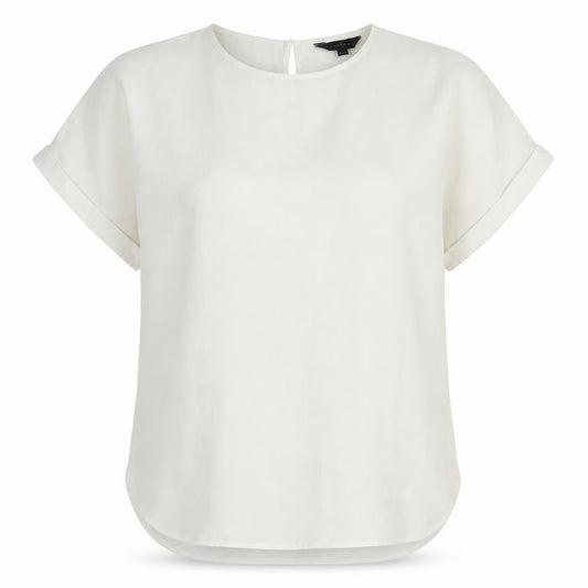 Womens UK Size M New Look Ivory Basic Blouse