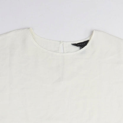Womens UK Size M New Look Ivory Basic Blouse