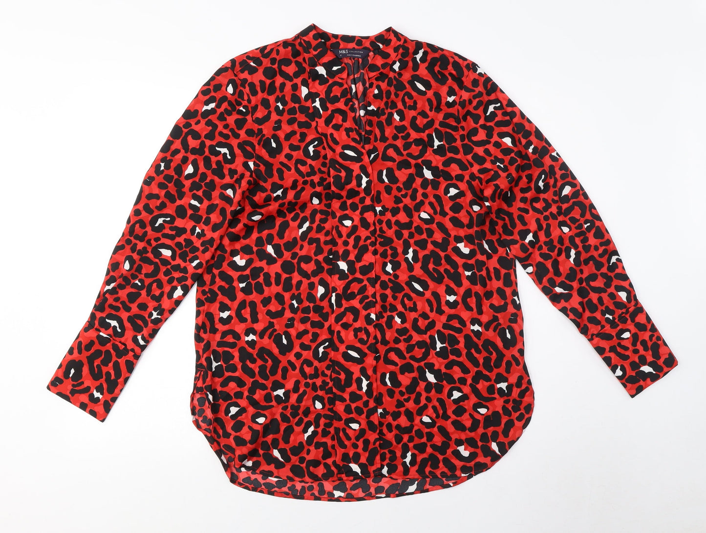 Womens UK Size 10 Marks and Spencer Red Basic Blouse