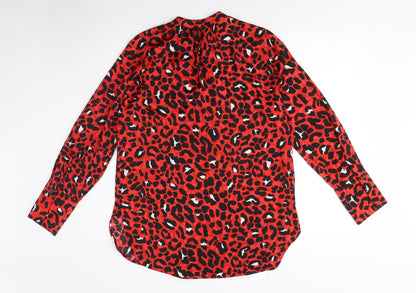 Womens UK Size 10 Marks and Spencer Red Basic Blouse
