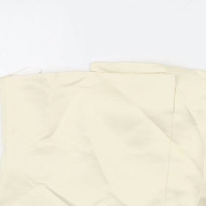 Womens UK Size M Zara White Basic T-Shirt