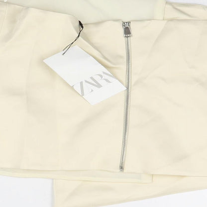 Womens UK Size M Zara White Basic T-Shirt