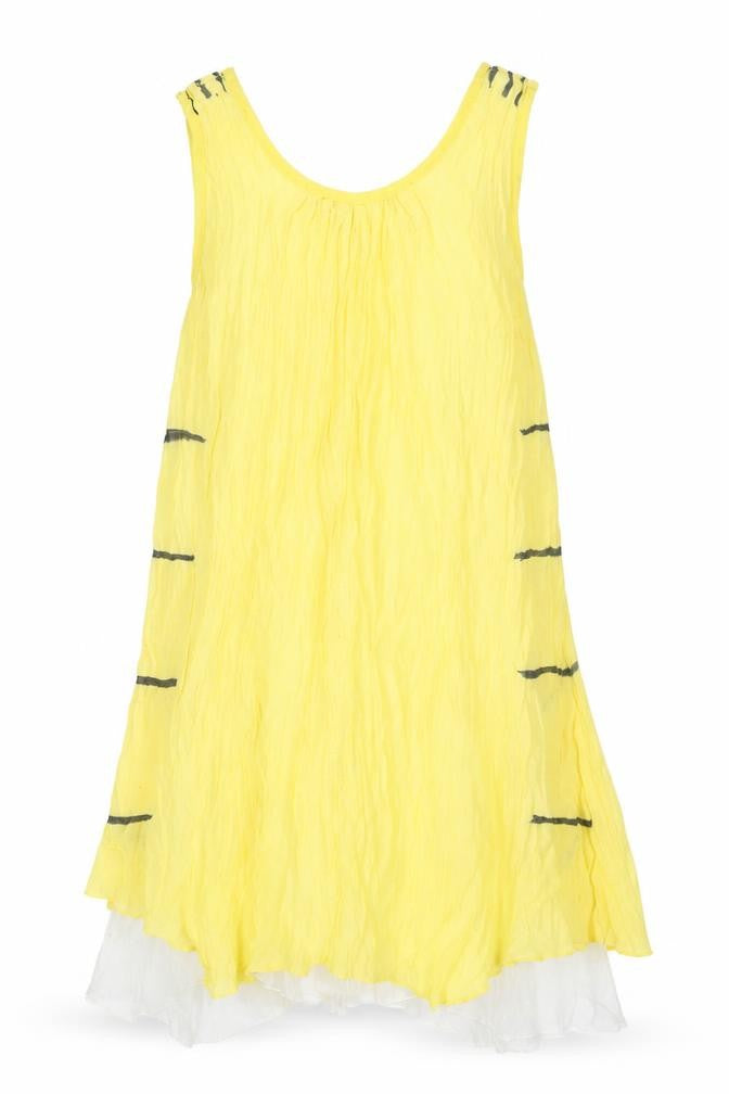 Womens UK Size 16 Autonomy Yellow Basic T-Shirt