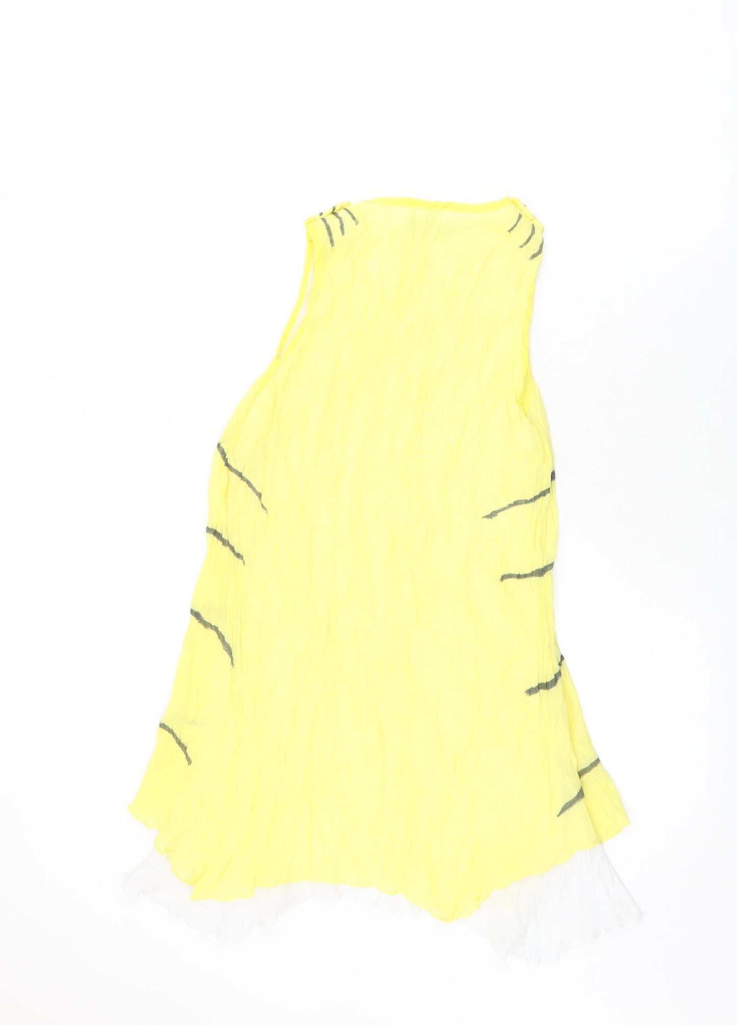 Autonomy Womens Yellow Viscose Basic T-Shirt Size 16 Round Neck