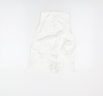 Womens UK Size XS Zara White Basic Blouse
