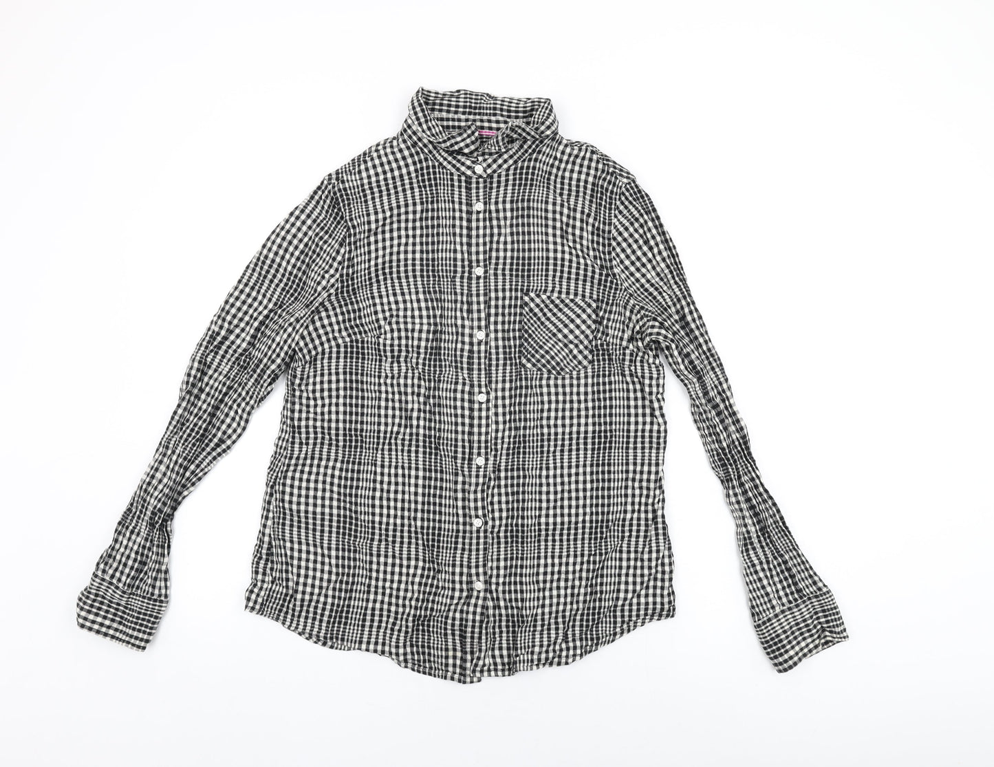 Womens UK Size L Merona Black Basic Button-Up