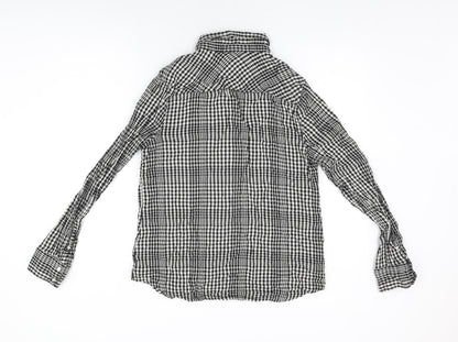 Womens UK Size L Merona Black Basic Button-Up