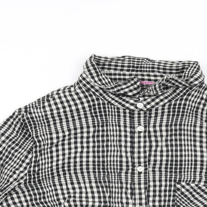 Womens UK Size L Merona Black Basic Button-Up