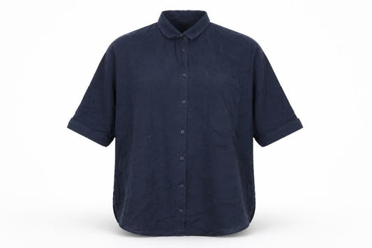 Womens UK Size 12 Per Una Blue Basic Button-Up