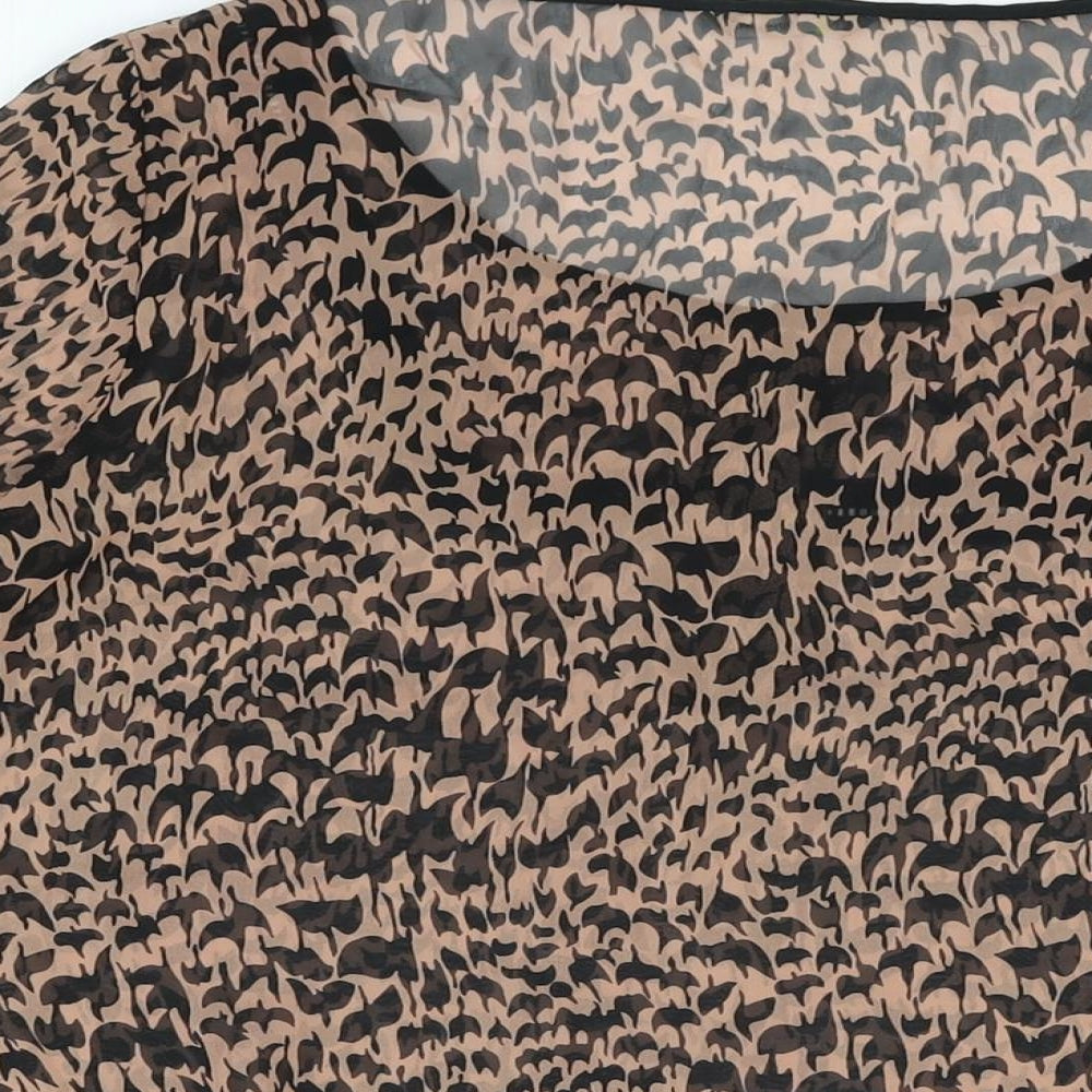 Womens UK Size 12 Marks and Spencer Brown Basic Blouse