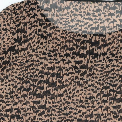 Womens UK Size 12 Marks and Spencer Brown Basic Blouse