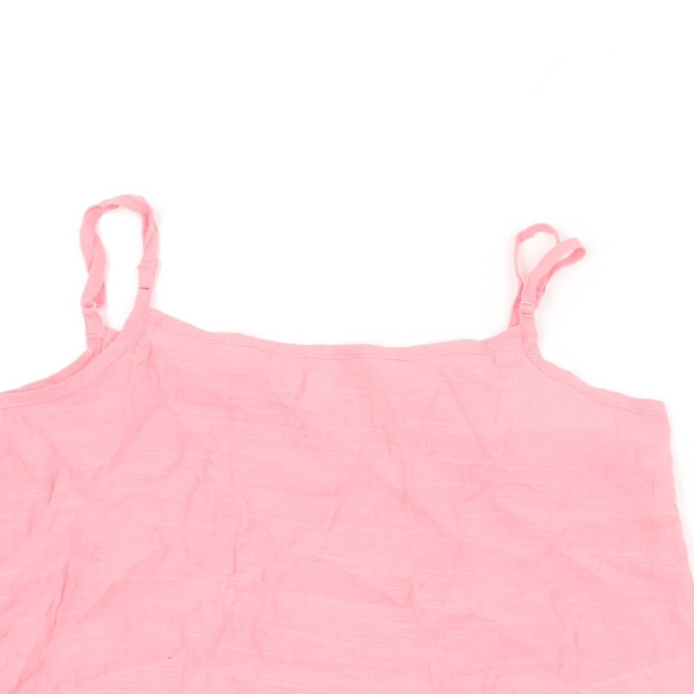 Womens UK Size 8 H&M Pink Cropped T-Shirt