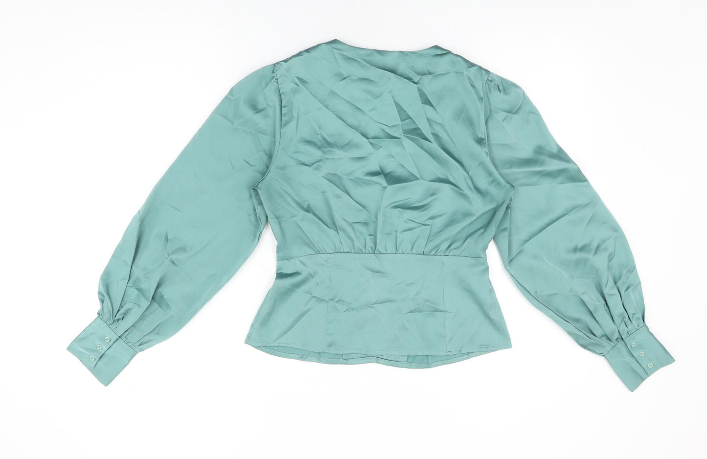 Womens UK Size S Vera & Lucy Green Basic Button-Up