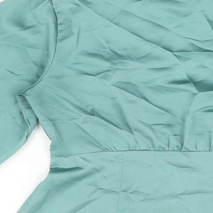 Womens UK Size S Vera & Lucy Green Basic Button-Up