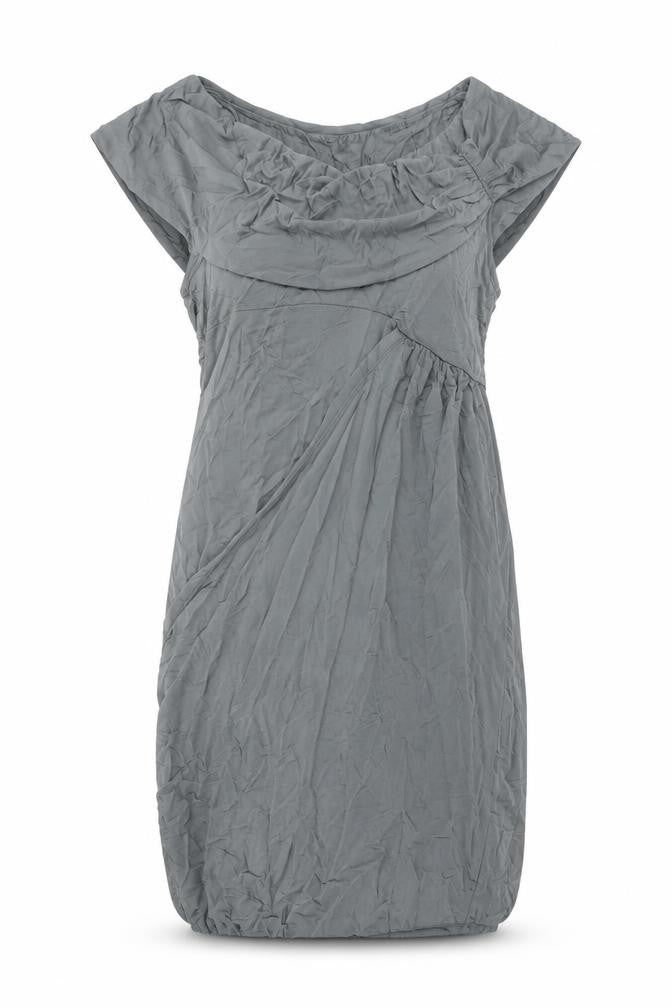 Warehouse Womens Grey Viscose Shift Size 16 Scoop Neck Pullover