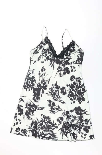 Marks and Spencer Womens White Floral Polyester Top Dress Size 14