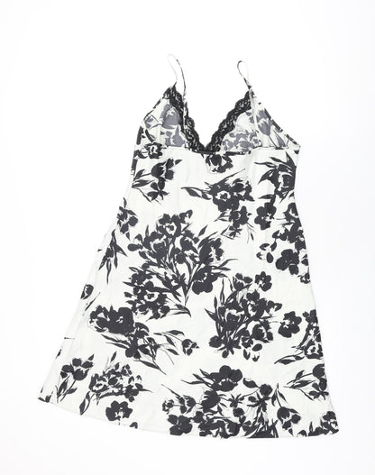 Marks and Spencer Womens White Floral Polyester Top Dress Size 14