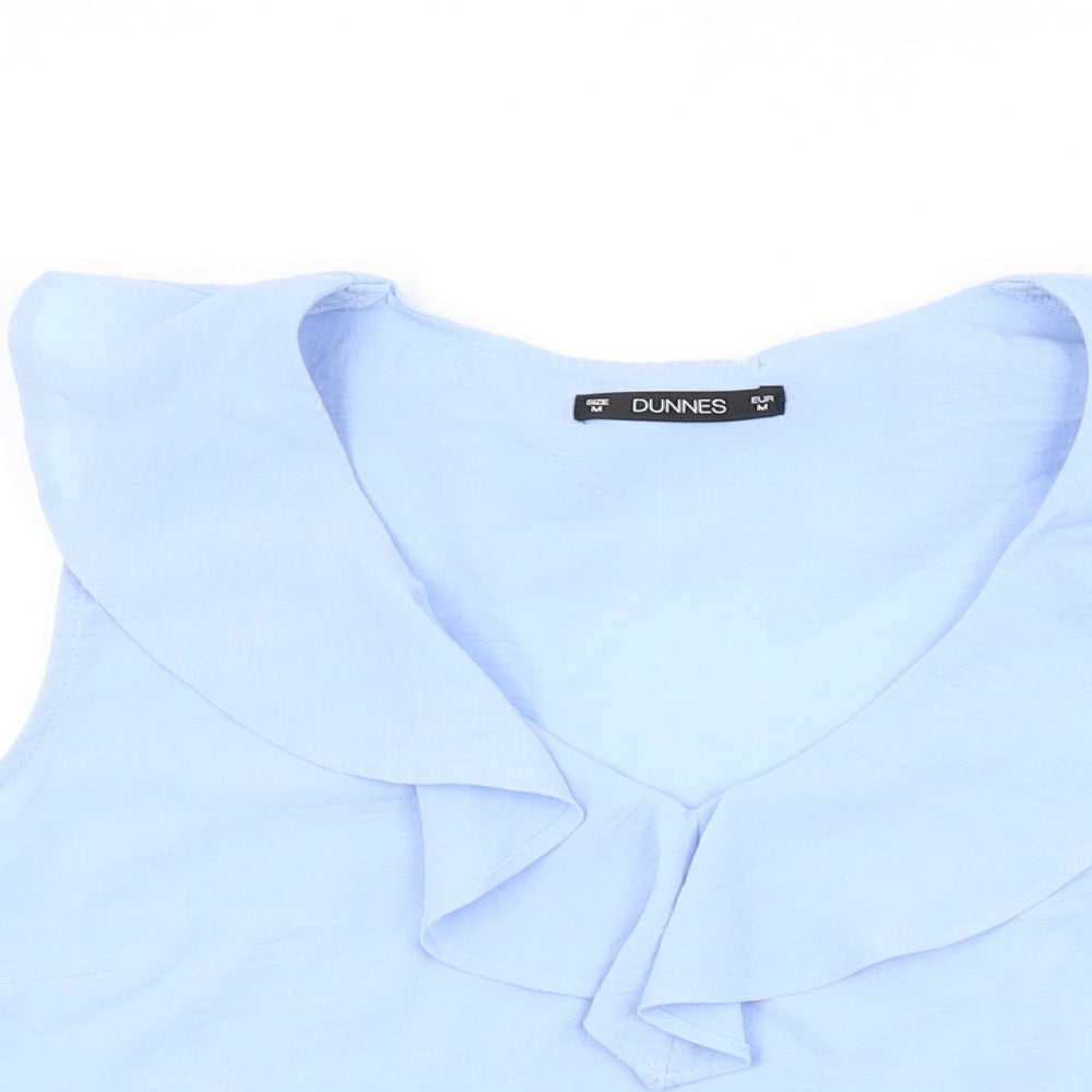 Womens UK Size M Dunnes Blue Basic T-Shirt