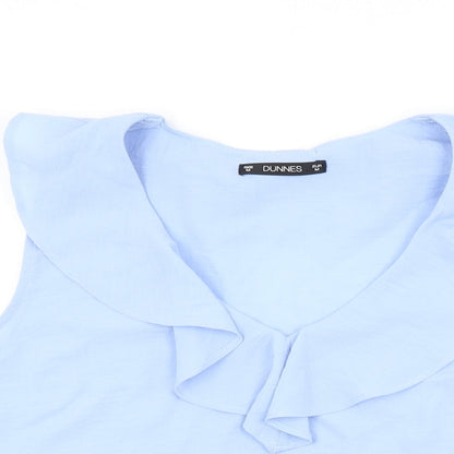 Womens UK Size M Dunnes Blue Basic T-Shirt