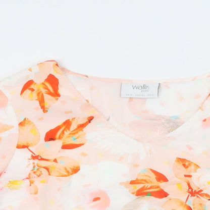 Womens UK Size 14 Wallis Pink Basic Blouse