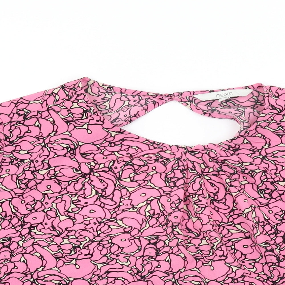 Womens UK Size L NEXT Pink Basic Blouse