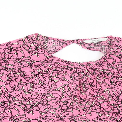Womens UK Size L NEXT Pink Basic Blouse