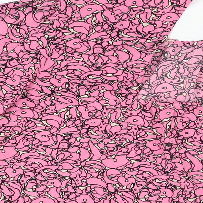 Womens UK Size L NEXT Pink Basic Blouse