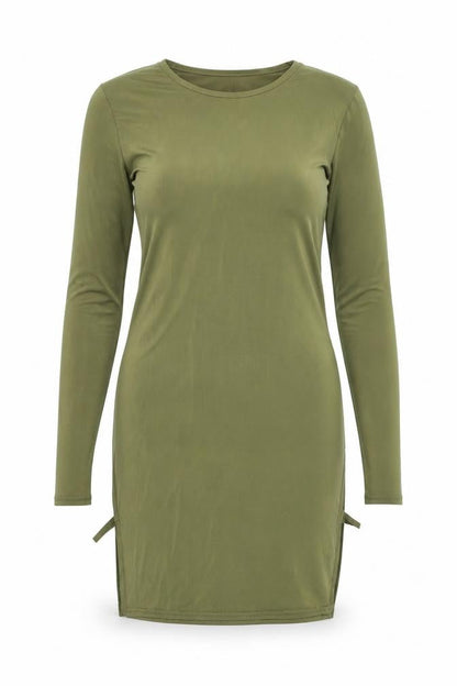 PRETTYLITTLETHING Womens Green Polyester Bodycon Size 14 Round Neck Pullover