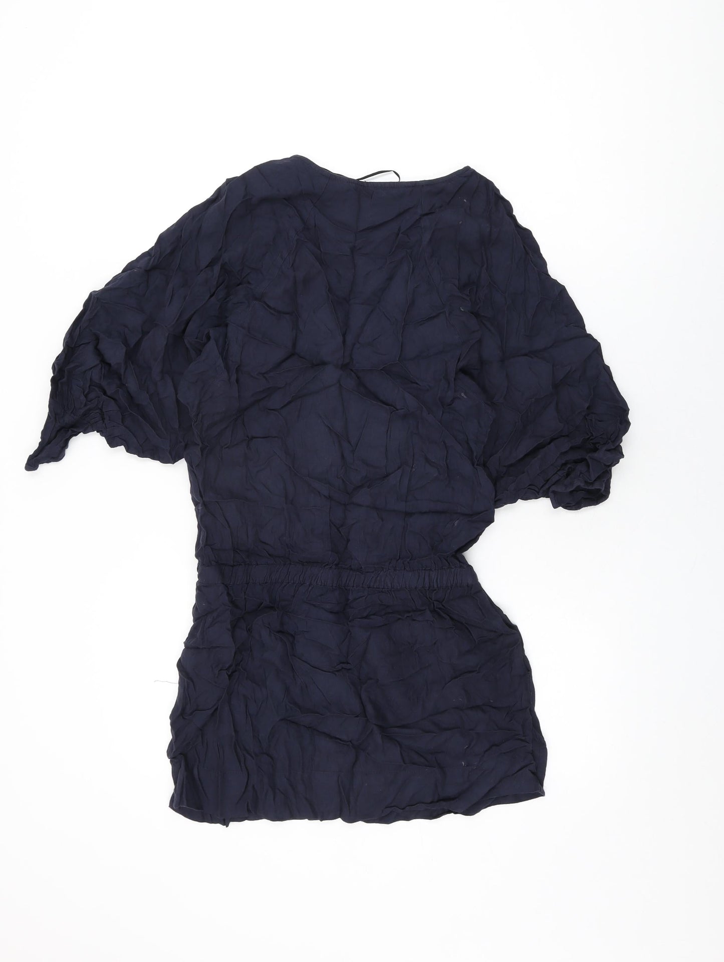 Womens UK Size XS Zara Blue Basic T-Shirt