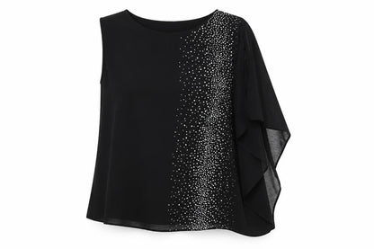 Womens UK Size M Wallis Black Basic Blouse