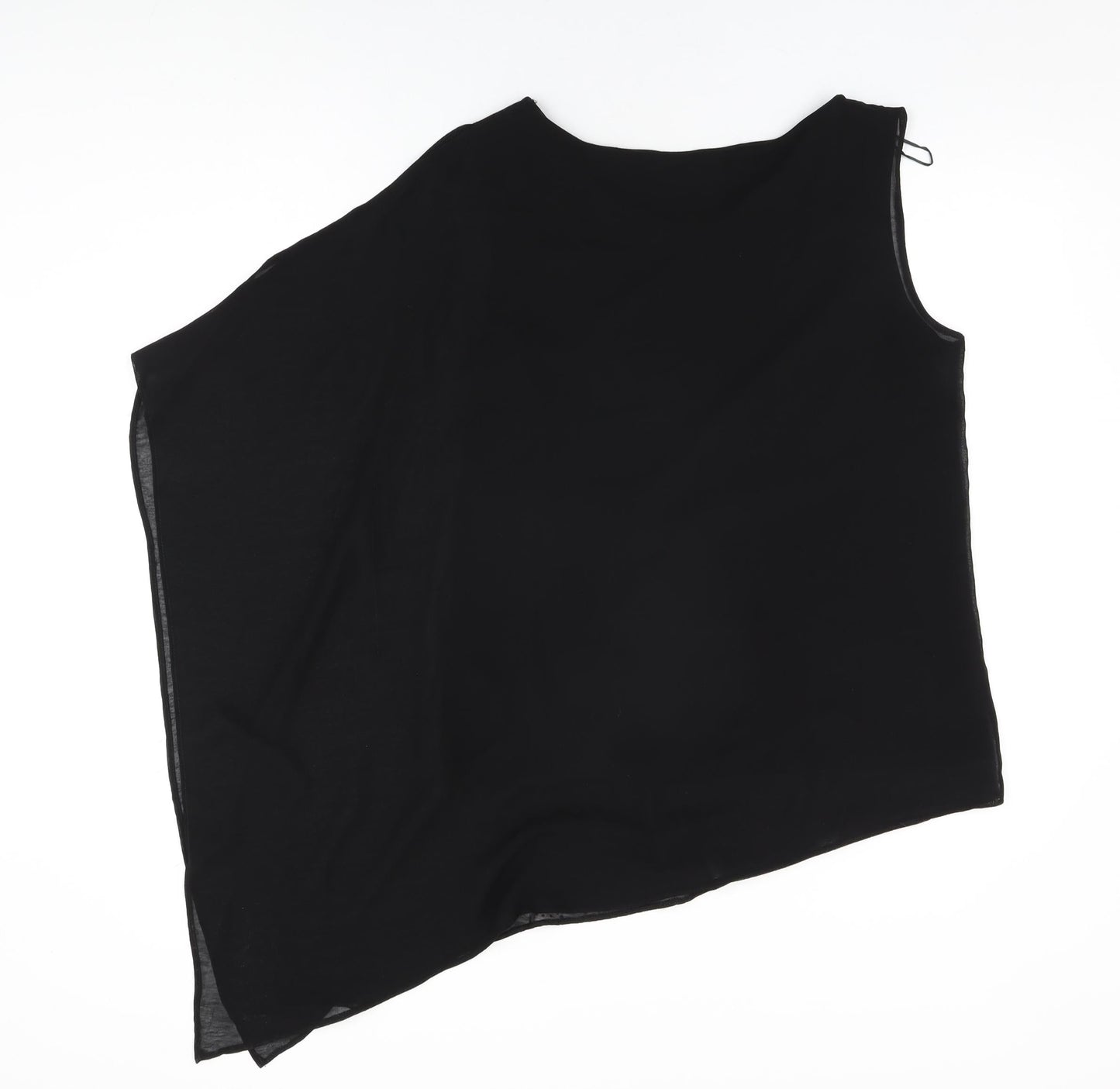Womens UK Size M Wallis Black Basic Blouse