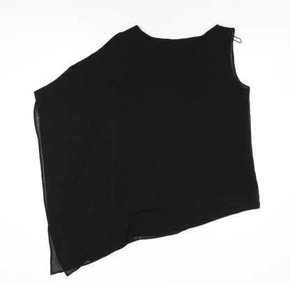 Womens UK Size M Wallis Black Basic Blouse
