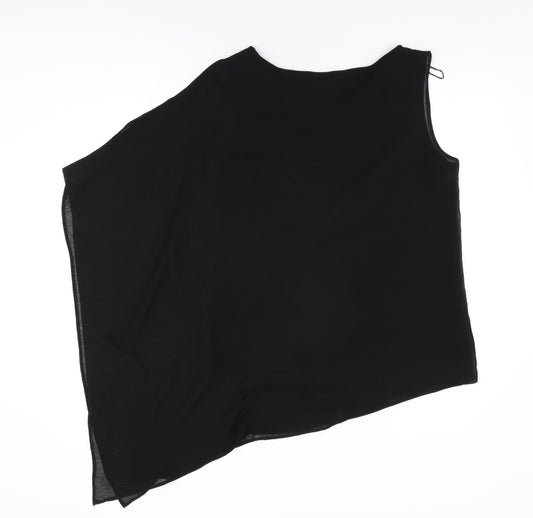 Womens UK Size M Wallis Black Basic Blouse