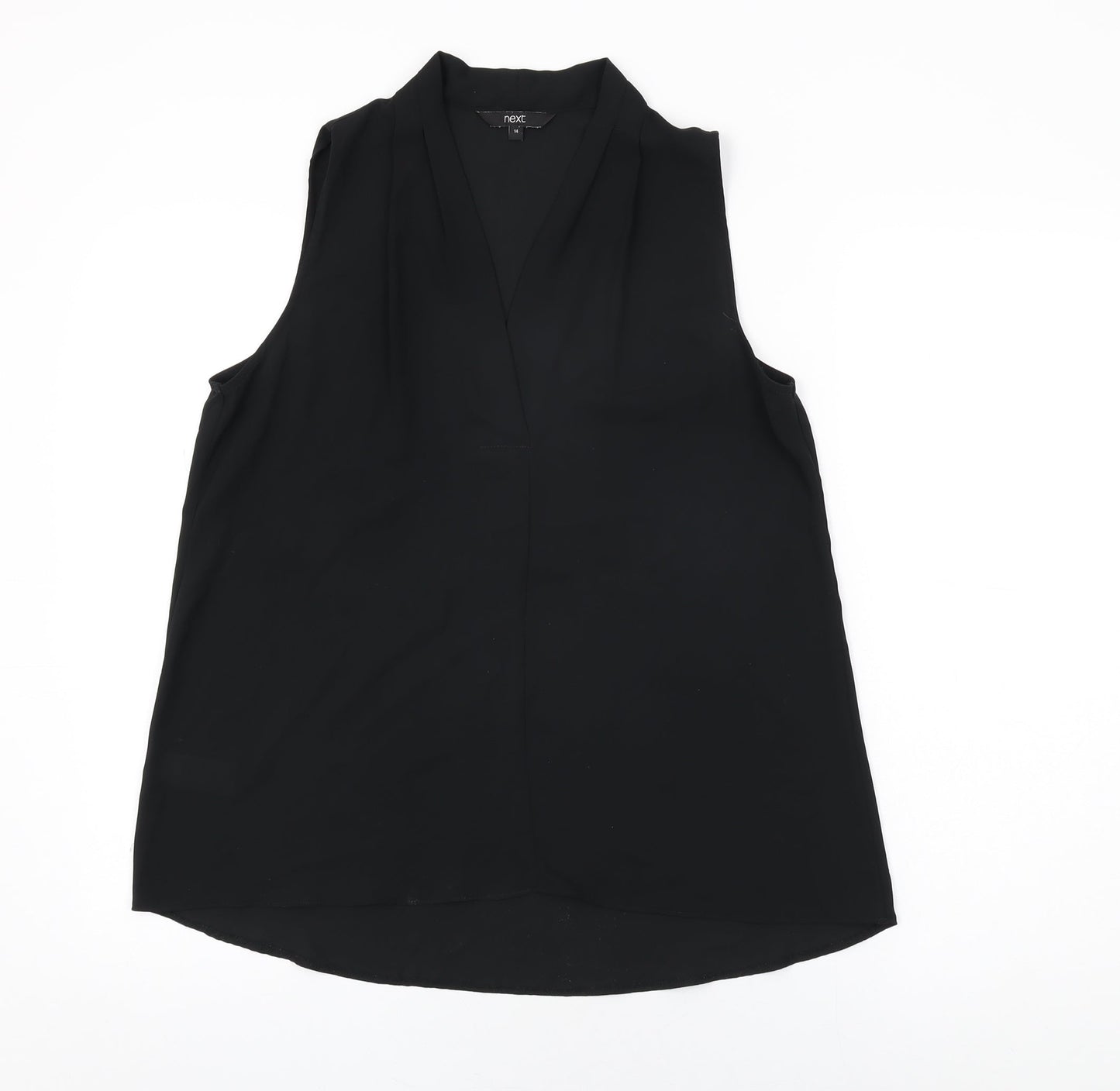 Womens UK Size 14 NEXT Black Basic Blouse